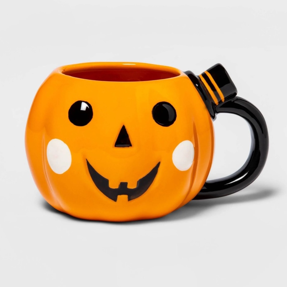 Hyde & Eek Stoneware Halloween Pumpkin 10 oz. Mug